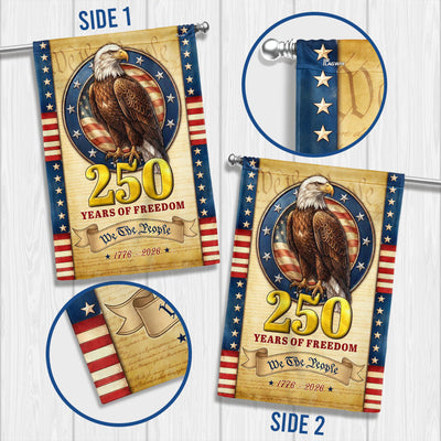 Patriotic 250 Years Flag, We The People 1776 2026 American Flag Outdoor Decor
