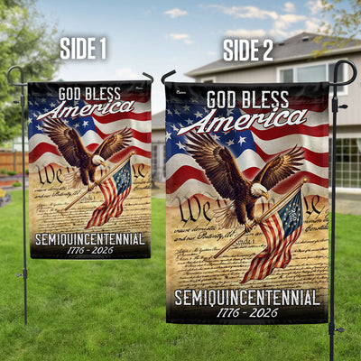 God Bless America 1776 2026 Flag, We The People Semiquincentennial 250 Years American Flag