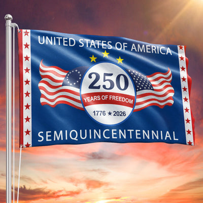 250 Years of Freedom Semiquincentennial Flag, United States of America 1776 2026 Grommet Flag