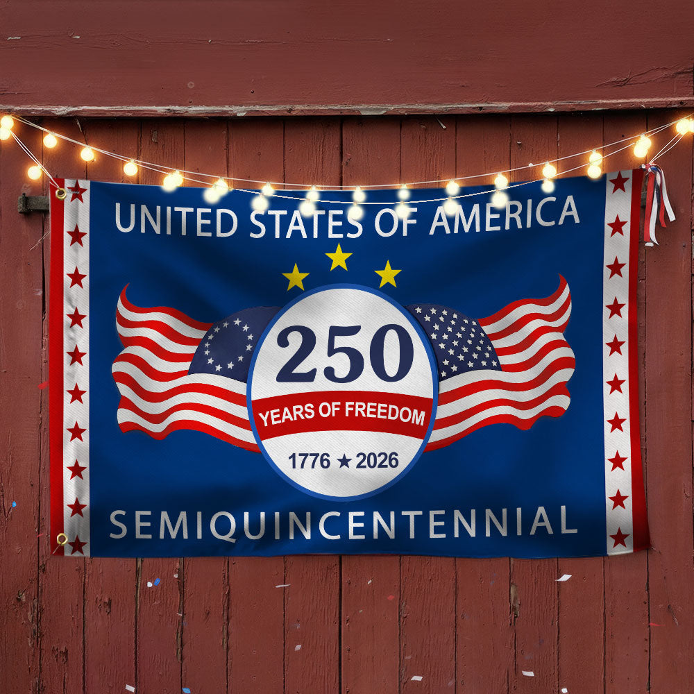 250 Years of Freedom Semiquincentennial Flag, United States of America 1776 2026 Grommet Flag
