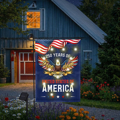 250 Years of Freedom American Flag, We The People 1776 2026 Solar LED Flag Decor
