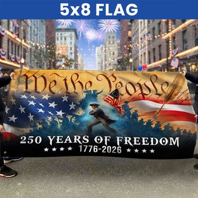 250 Years of Freedom Revolution Flag, American We The People 1776 2026 Grommet Flag