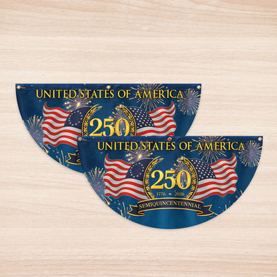 250 Years Semiquincentennial 1776 2026 Fan Flag, Patriotic American Flag Decor