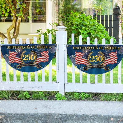 250 Years Semiquincentennial 1776 2026 Fan Flag, Patriotic American Flag Decor