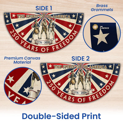 The Spirit of '76 American Bunting Flag, 250 Years of Freedom 1776 2026 Fan Flag
