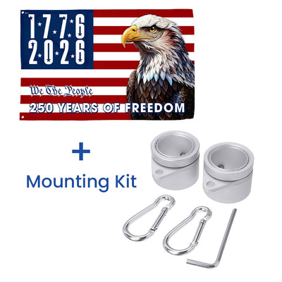 We The People 250 Years of Freedom Flag, 1776 2026 American Grommet Flag Decor