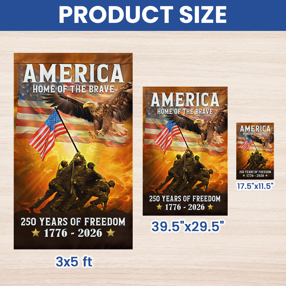 American Flag | 250th Anniversary Double Sided Canvas Flag for Patriotic Holidays 1776-2026