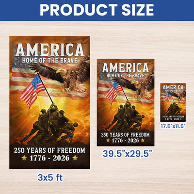 American Flag | 250th Anniversary Double Sided Canvas Flag for Patriotic Holidays 1776-2026