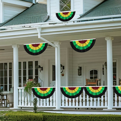 Juneteenth Non-Pleated Fan Flag