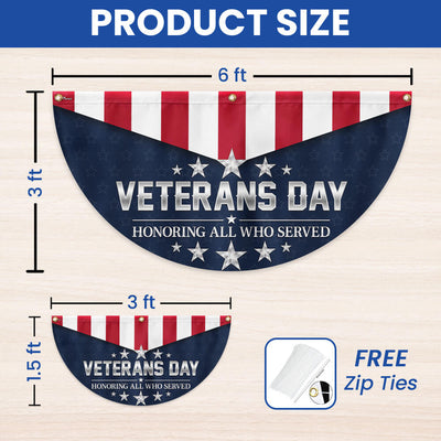 Veterans Day Honoring All Who Served Non-Pleated Fan Flag