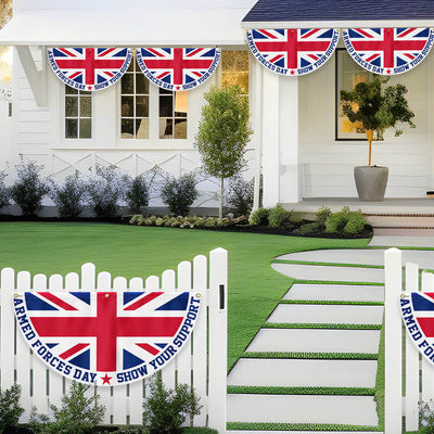 Armed Forces Day UK Non-Pleated Fan Flag