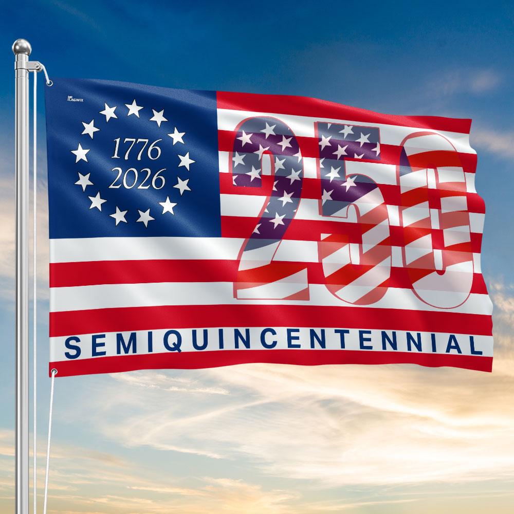 America 250th Anniversary United States Semiquincentennial 1776 2026 Patriotic Grommet Flag 3-Day Shipping