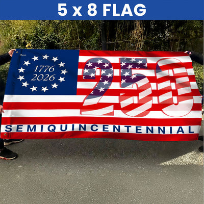 America 250th Anniversary United States Semiquincentennial 1776 2026 Patriotic Grommet Flag 3-Day Shipping