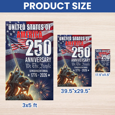 250 Years of America United States Semiquincentennial 1776 2026 We The People Patriotic Flag