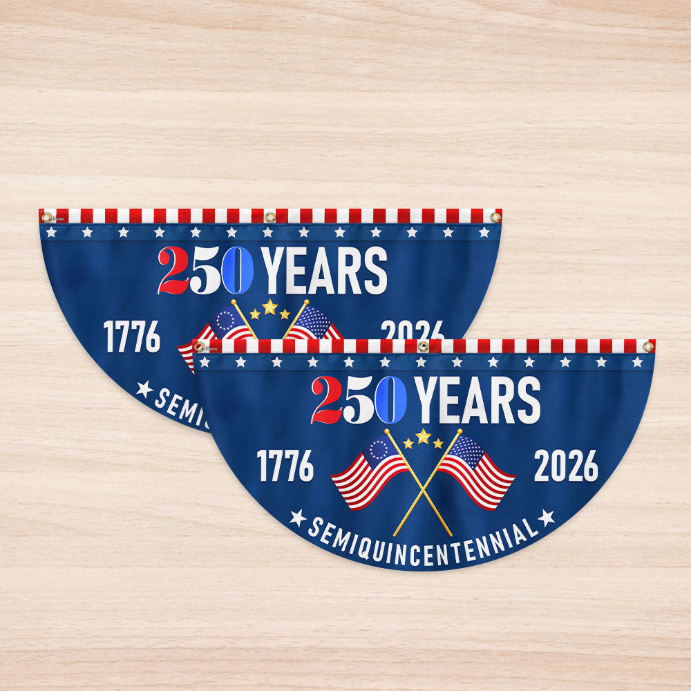 Flagwix American Flag - Flagwix America 250th Anniversary Non-Pleated Fan Flag