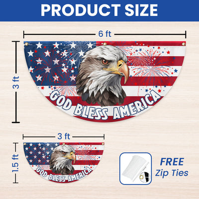 Flagwix American Flag - God Bless America Fan Flag - Veterans Day Flag