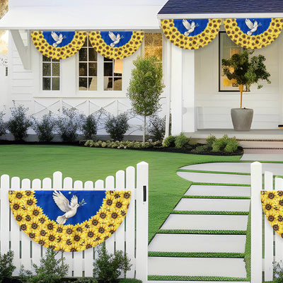 Peace For Ukraine Stand With Ukraine Non-Pleated Fan Flag