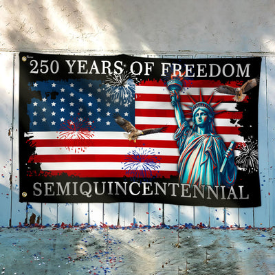 250 Years of Freedom Grommet Flag - Patriotic Semiquincentennial American Flag