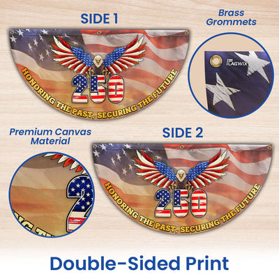 250th Anniversary Flag | Patriotic Bald Eagle for July 4th Fan Flag