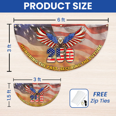 250th Anniversary Flag | Patriotic Bald Eagle for July 4th Fan Flag