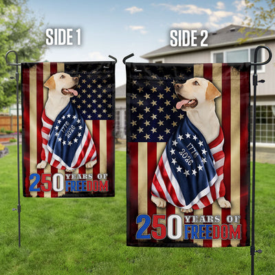 250 Years of Freedom Flag | Labrador Retriever Wrapped in Glory US Flag