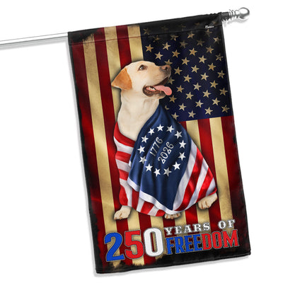 250 Years of Freedom Flag | Labrador Retriever Wrapped in Glory US Flag