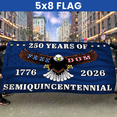 250 Years of Freedom Flag | Patriotic Eagle 4th of July Grommet Flag