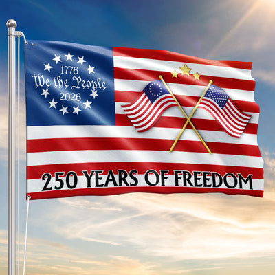 250 Years of Freedom Flag, 250th Anniversary Semiquincentennial American Grommet Flag
