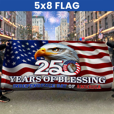 250 Years of Blessing Flag, Eagle Independence Day of America US Grommet Flag