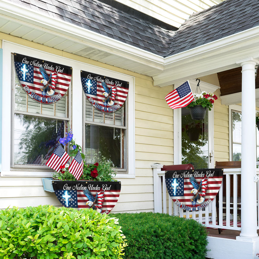 One Nation Under God Flag, 250 Years of Blessing Eagle Fan Flag