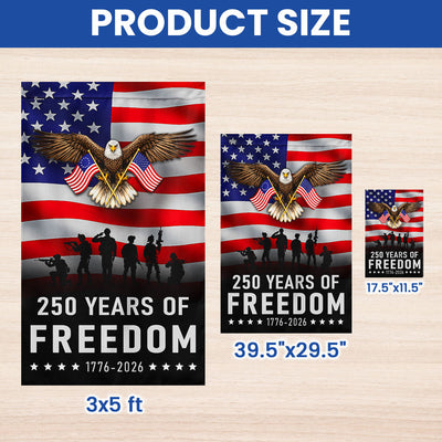 Patriotic Eagle Betsy Ross 250 Flag for 250 Years of Freedom Anniversary