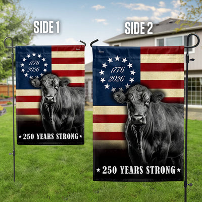 250 Years Strong Black Angus Cattle 1776 2026 Farmhouse Patriotic Decor