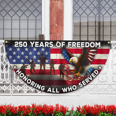 250 Years of Freedom Flag, Honoring All Who Served Veterans Day Fan Flag
