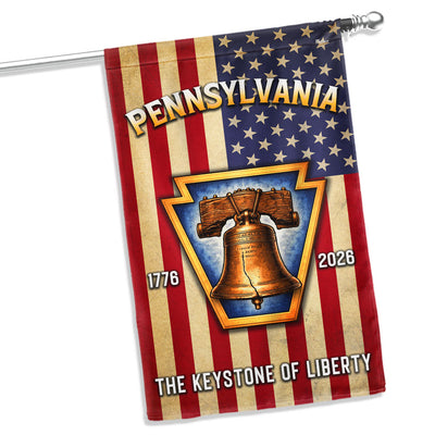 250th Anniversary Pennsylvania Flag, The Keystone of Liberty US Flag