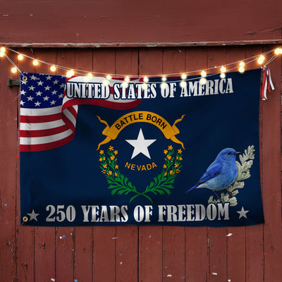 Nevada State Flag, 250 Years of Freedom Nevada State Grommet Flag