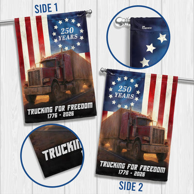 Patriot Trucker Flag, 250 Years Trucking for Freedom American Flag