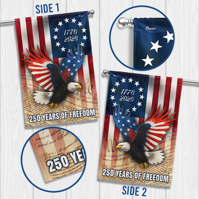 250 Years of Freedom Flag, 1776 2026 Patriotic Eagle We The People Decor