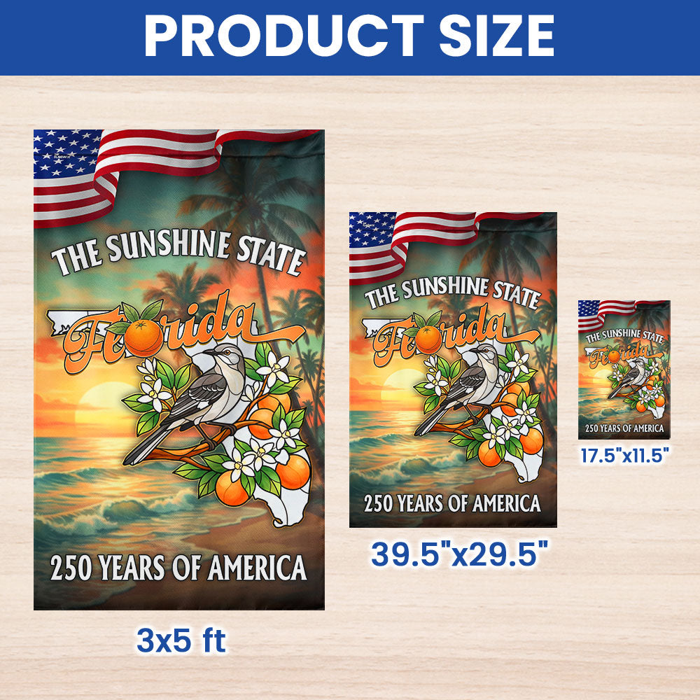 Florida Flag, 250 Years of America The Sunshine State US Flag