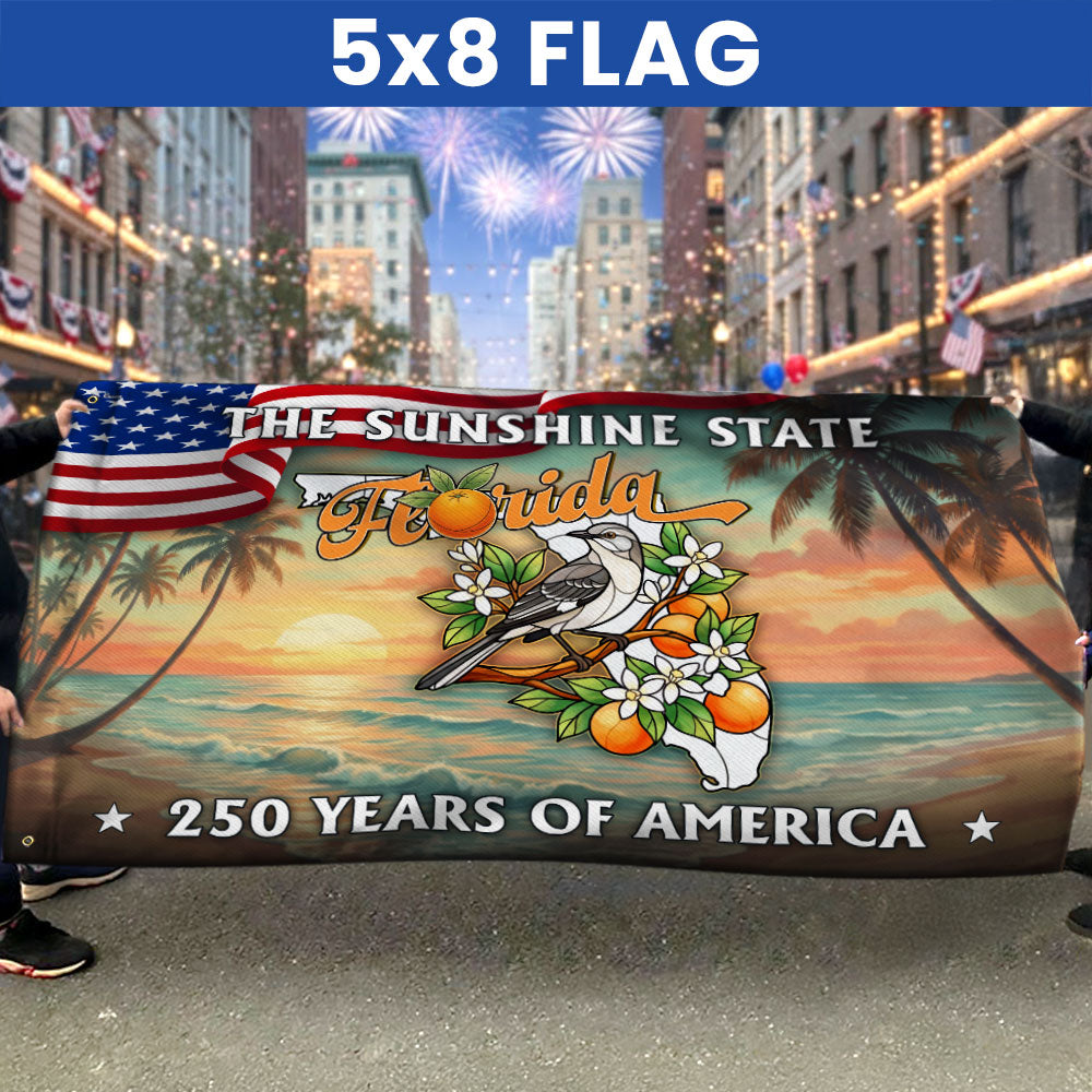 250 Years of America Flag, The Sunshine State Florida Grommet Flag