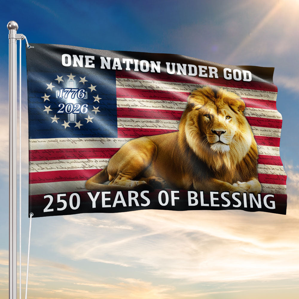 Lion Of Judah Flag, 250 Years of Blessing We The People Grommet Flag