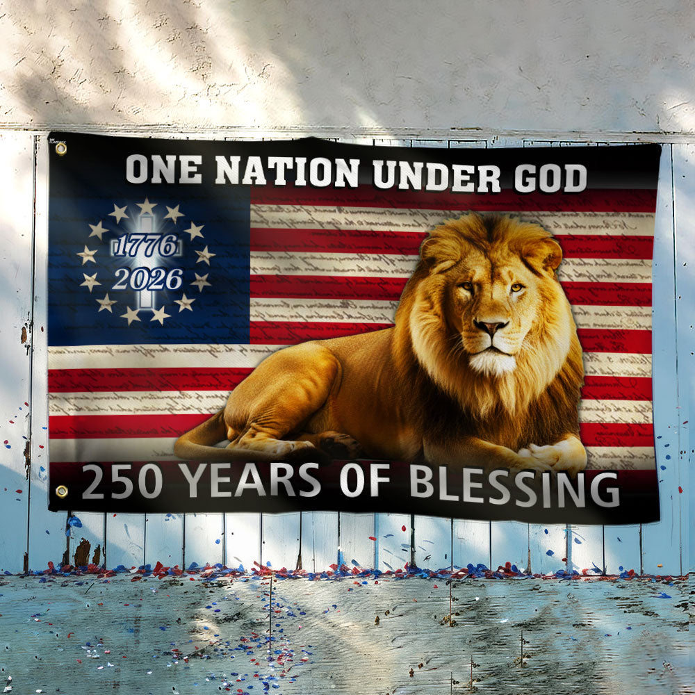 Lion Of Judah Flag, 250 Years of Blessing We The People Grommet Flag