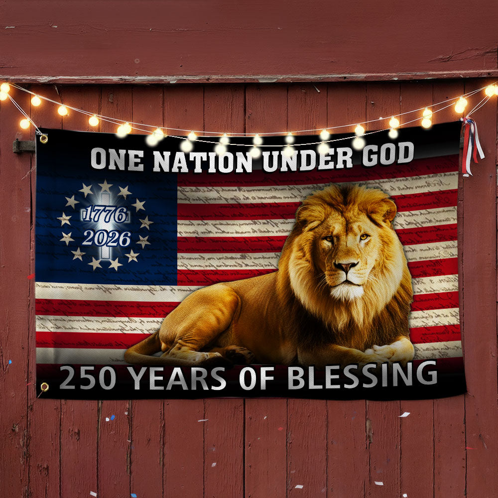 Lion Of Judah Flag, 250 Years of Blessing We The People Grommet Flag