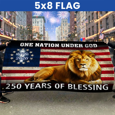 Lion Of Judah Flag, 250 Years of Blessing We The People Grommet Flag