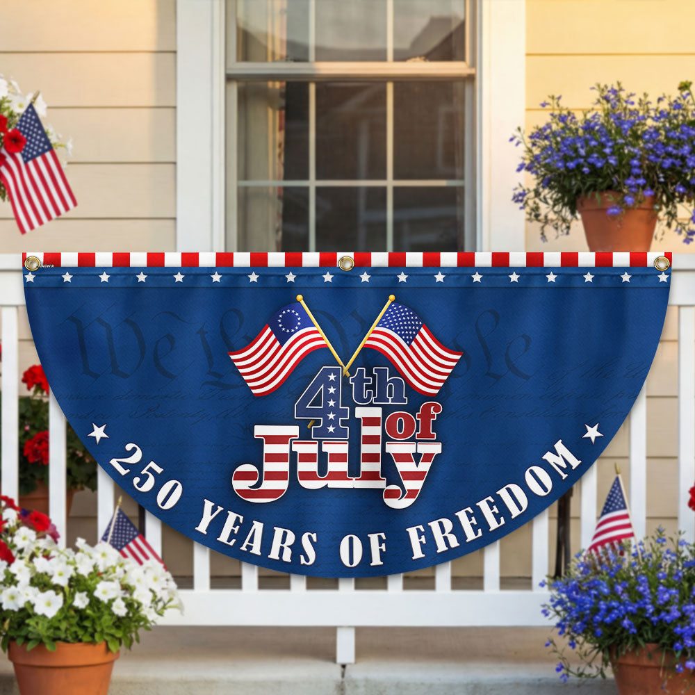 250 Years of Freedom Flag, 1776 2026 Betsy Ross 4th of July Fan Flag