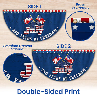 250 Years of Freedom Flag, 1776 2026 Betsy Ross 4th of July Fan Flag
