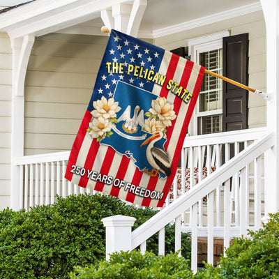 Louisiana Flag, 250 Years of Freedom The Pelican State US Flag