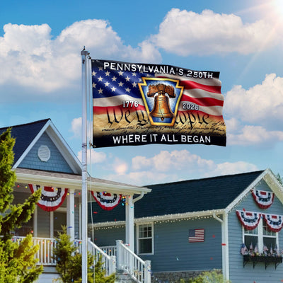 Pennsylvania American Flag, 1776 2026 Where It All Began Grommet Flag