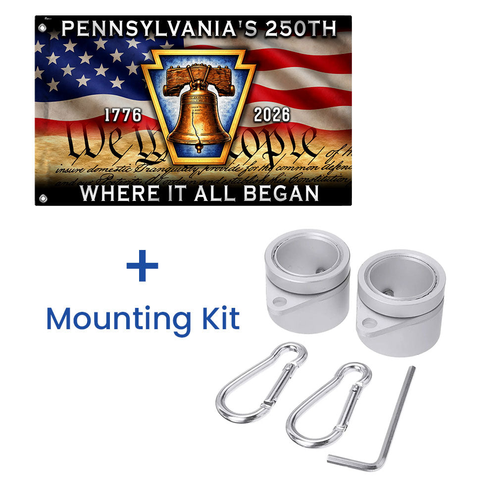 Pennsylvania American Flag, 1776 2026 Where It All Began Grommet Flag
