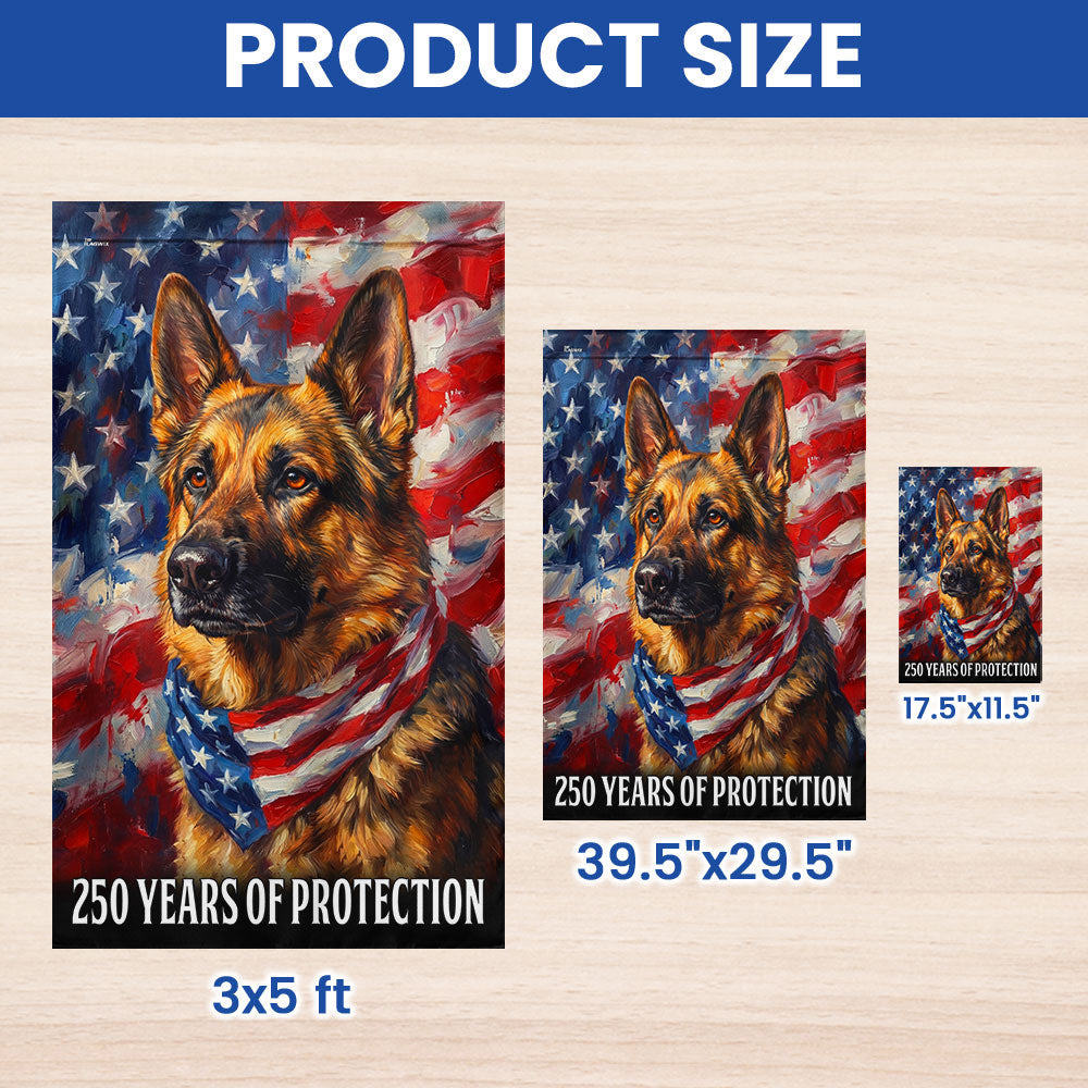 Dog American Flag, 250th Anniversary German Shepherd Patriot US Flag