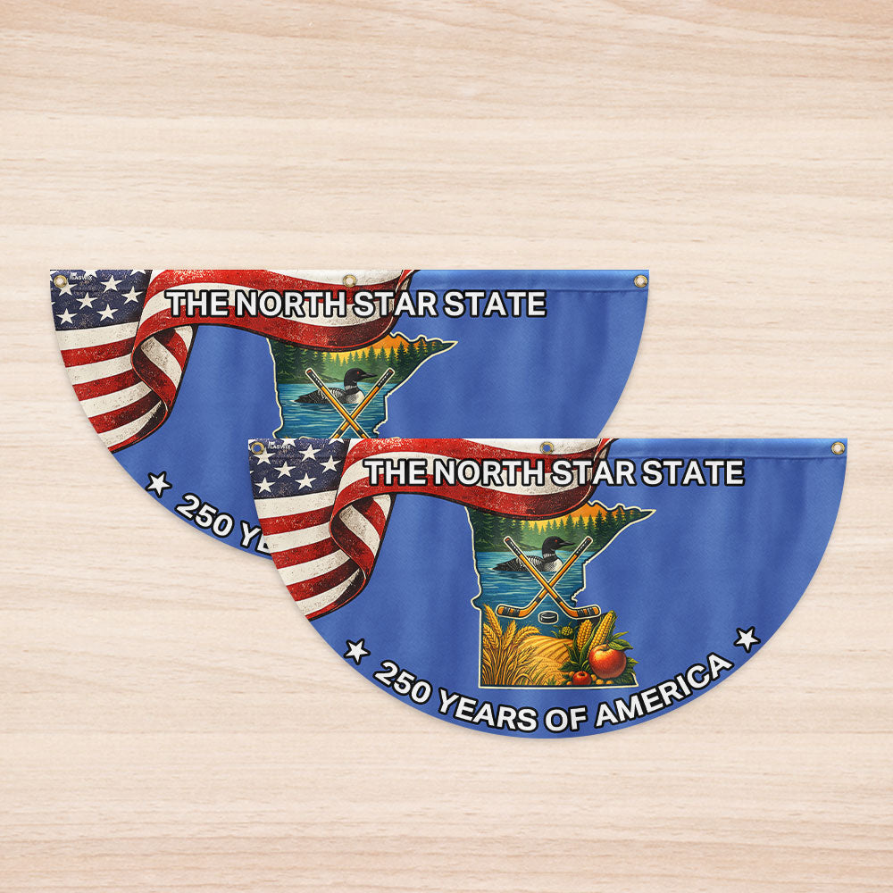 Minnesota Fan Flag, 250 Years of America The North Star State Minnesota Decor